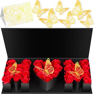 Mom Box with 31 Flowers for Mothers Day Gift Thicker Letter Shaped Flower Gift B - Picture 1 of 12