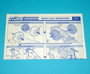 1989 GI JOE ARCTIC BLAST SPARE BLUEPRINT INSTRUCTIONS EN FR CANADA HASBRO - Picture 1 of 3