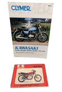 Clymer 1974-1995 Kawasaki KZ400 & Z440 Repair  Shop Manual M355 + Owners Manual - Picture 1 of 12
