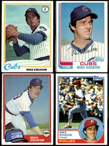 Mike Krukow 4 Card Lot - 1978, '81, '82, '83 Topps (NM) - Picture 1 of 10