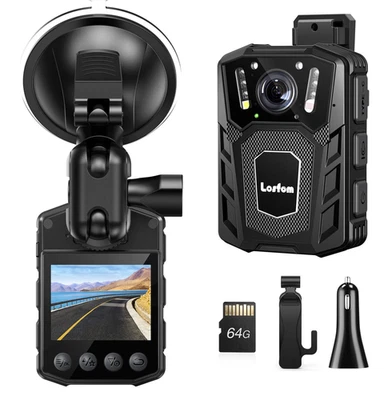 Losfom WD1 HD Police Body Worn Camera w/Audio Infrared Night Vision Dash Cam NIB - Image 1 of 4
