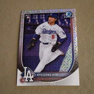 HYESEONG KIM 2025 ROOKIE RC BOWMAN CHROME MOJO REFRACTOR #91 LOS ANGELES DODGERS - Picture 1 of 2