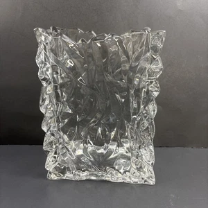 Rosenthal Vase Studio Line Germany Tapio Wirkkala Crinkle Kristall Papiertüte 8,5" - Bild 1 von 10