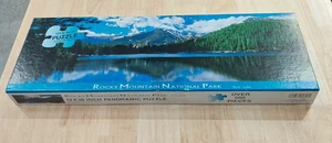 Vintage 500 Puzzle Rocky Mountain Nationalpark Bear Lake 12" x 36" Panorama - Bild 1 von 2