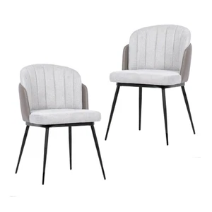 HomeStar Set Of 2 Royale Velvet Fabric Kitchen Dining Chair W/ Gold Tip Legs - G - Picture 1 of 5