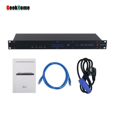 CR061S 8CH ArtNet DMX Interface w/ 19" 1U Rack for Stage Lighting Control gh23 - Bild 1 von 4