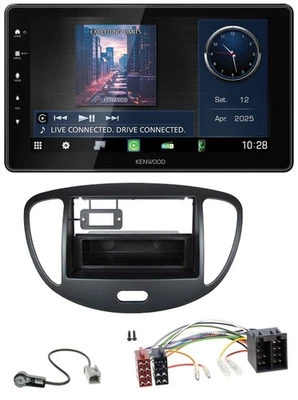 Kenwood MP3 Bluetooth USB DAB Autoradio für Hyundai i10 (2008-2013) schwarz - Bild 1 von 4