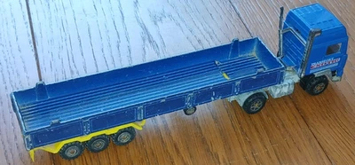 Majorette volvo tracteur routier remorque bachée EXOTIC Transport 1/60 incomplet - Photo 1/4