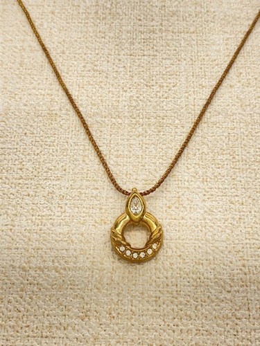 Collana Christian Dior top YLW con strass e donna