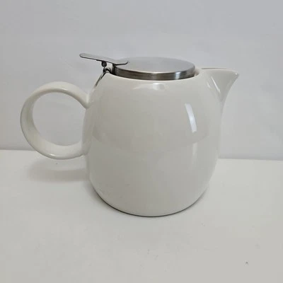 Tea Forte Japan White Teapot With Lid Single Serve No Infuser Teaforte  - Image 1 of 4