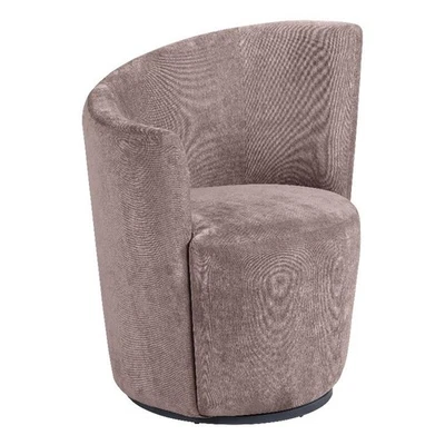 Nueva Upholstered Swivel Chair Curved Backrest Blush - Image 1 of 4