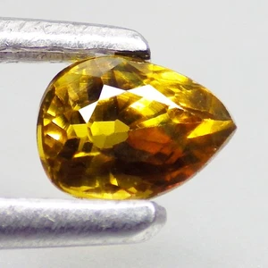 Piedras preciosas sueltas 100 % zafiro amarillo natural de 0,49 quilates magníficas pera (4 x 3 mm) - Imagen 1 de 7