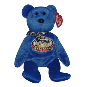 Ty Beanie Baby Racing Gold Blue - MWMT (Bear Nascar 2008) - Picture 1 of 1