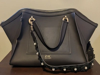 Zac Posen Eartha Brown Saffiano Leather Crossbody Shoulder Bag  - Image 1 of 4