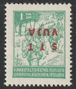 TRIEST ZONE B, SASSONE 8b, MNH, INVERTED OVERPRINT,  LUXUS, SEE! - Picture 1 of 1