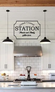 Haustür Aufkleber Grand Central Station Freunde Familie Vinyl Worte Sprüche Kunst - Bild 1 von 4