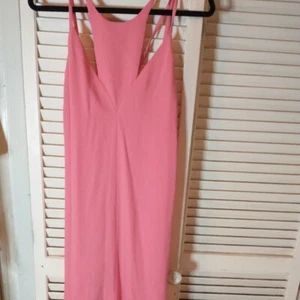NWT BCBG Max azria pink coral gown sz XS top cut out crisscross spaggetti strap - Picture 1 of 5