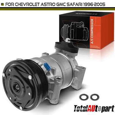 Nuevo compresor de aire acondicionado con embrague para Chevrolet Astro GMC Safari 1996-2005 V6 4,3 L Foto 1 de 4