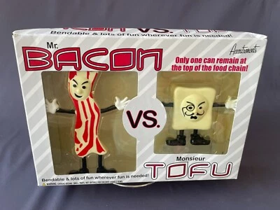 Figuras de acción flexibles Mr. Bacon vs Monsieur Tofu de Accoutrements ~ Nuevas en caja Foto 1 de 4