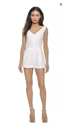 Nuevo sin etiquetas Shopbop Keepsake If You Leaves Mameluco Blanco S $165 Novia Foto 1 de 4