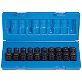Grey Pneumatic 1610UM 10 Piece 3/8" Drive 12 Point Standard Metric Universal