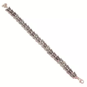 Butterfly Designed Beaded Oxidized Engraved Antique Adjustable Anklets Bracelets - Picture 1 of 3