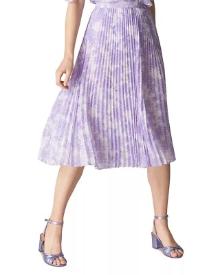 Falda WHISTLES Plisada Acordeón Floral Plisada Línea A Talla 12 10 AU/UK Foto 1 de 4