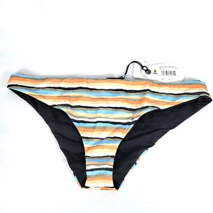 Prana Womens Gemma Reversible Swim Bottom Size Large Multicolor Stripes Outdoor - Picture 1 of 8