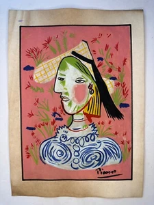 Pablo Picasso COA art painting original drawing vintage paper signed stamped - Picture 1 of 3
