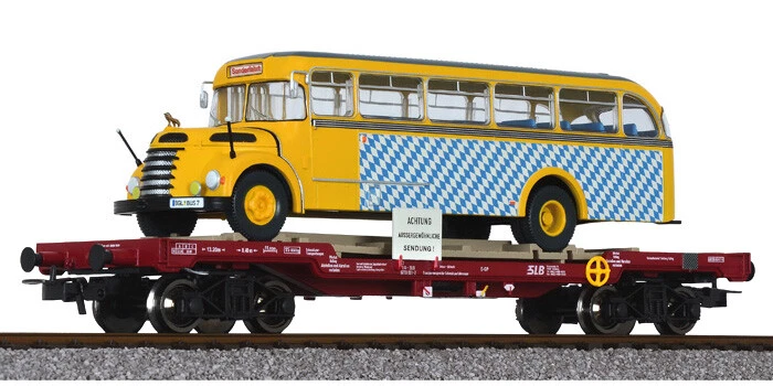 Liliput 235782 Flat Wagon OBB with omnibus 'Graef+Stift' SLB Ep.V  HO SALE!!! - Image 1 of 1