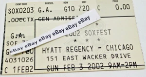 Chicago White Sox 3. Februar 2002 Soxfest Hyatt Regency 151 E. Wacker Ticket Stub - Bild 1 von 2