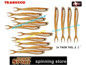 RAPTURE 2.1/2 TWIN TAIL MINNOW SILICONICO COL. B BROWNIE CONF 14 PZ - SPINNING - Foto 1 di 1