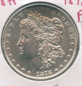 1878-P 7/8TF Morgan Silber Dollar $1 Philadelphia Münze - ER970 - Bild 1 von 2