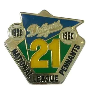 Los Angeles Dodgers 21 National League Wimpel 1990 Vintage Reversweste Pin A21 - Bild 1 von 3