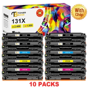 10x toner kompatybilny z HP 131A CF210A LaserJet Pro 200 M251nw M276nw MF8280Cw - Zdjęcie 1 z 10