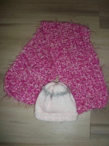 GIRLS 2 PC HAND KNIT ANGEL SCARF & HAT SET...NEW !! SIZE 3-5 YRS - Picture 1 of 1