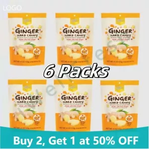 Prince of Peace Hard Ginger Candy with Center-Filled Ginger Burst 4oz (6 Packs) - Picture 1 of 6