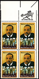 US Stamp Scott # 1771 Zip Block Mint NH F-VF - 15 Cents Martin Luther King Issue - Picture 1 of 1