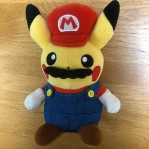 Pokemon Center Original Nintendo Mario Pikachu Plush Doll Stuffed Toy Japan - Picture 1 of 5