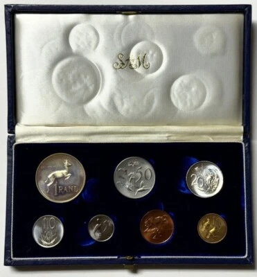 SOUTH AFRICA - Silver Springbok - (7) Coin Proof Set - 1965 - PS64 - OGP - Image 1 of 3