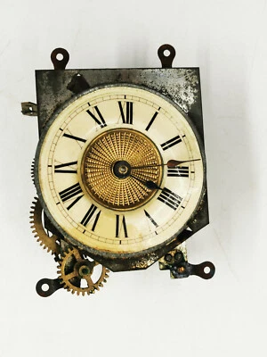 ANCIEN MECANISME HORLOGE PENDULE Gravé FS  19 ème - Photo 1/4