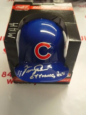 FERGIE JENKINS SIGNED RAWLINGS MINI HELMET 71 CY YOUNG BAS BECKETT WITNESSED COA - Image 1 of 2