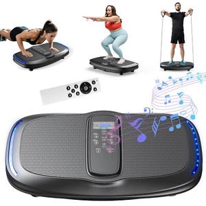 Full Body Vibration Plate Exercise Machine Fitness 200 Speed Platform with Light - Picture 1 of 12