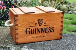 RUSTIC ANTIQUED VINTAGE WOODEN GUINNESS BOXES CRATES TRUG HANDMADE - Picture 1 of 1