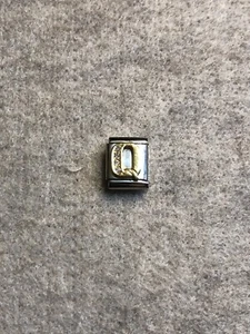 Nomination Big „Q“ mit Zirkonia, Stahl/ 750/000 Gold - Bild 1 von 2