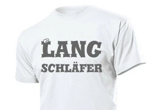 Fun T-shirt "Long Sleeper" Morning Grouch Sleep Shirt Sleep Cap Humor Size 3-5XL - Picture 1 of 14