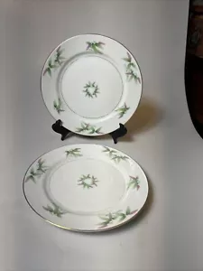 2 Salad Plates Harmony House China Mandarin Bamboo Japan 7.5" - Picture 1 of 6