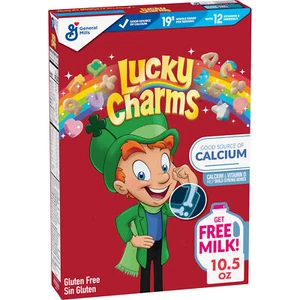 Lucky Charms Gluten Free Cereal with Marshmallows, Kids Breakfast Cereal, 10.5 o - Picture 1 of 1