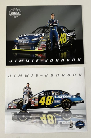 2008 JIMMIE JOHNSON "LOWES RACING" #48 HERO CARD &2007 HENDRICKS LOWES HERO CARD Cover