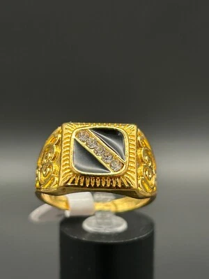 SIEGELRING - vergoldet - Ring mit Steinen - Damen Gr. 58 & 60 Vintage Stil - Bild 1 von 4